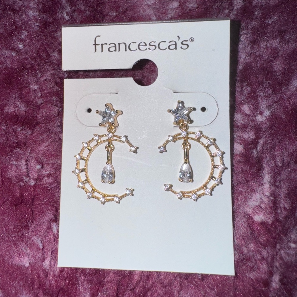 Francesca's Collections Gold and Silver Celestial Earrings - Picture 4 of 4